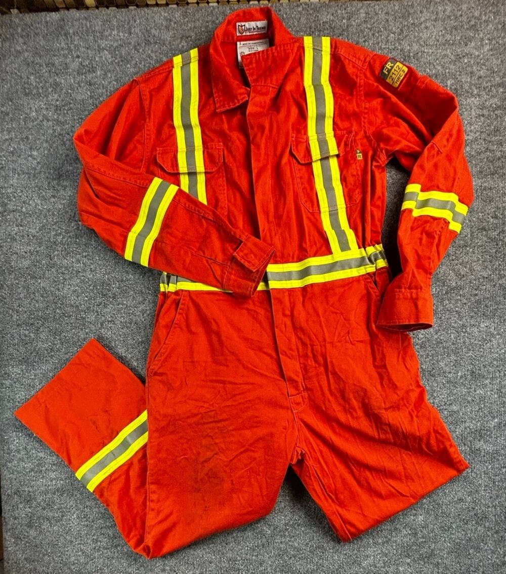 Just In Trend Men's L FR Coveralls NFPA 2112 HRC2 Hi Vis Orange